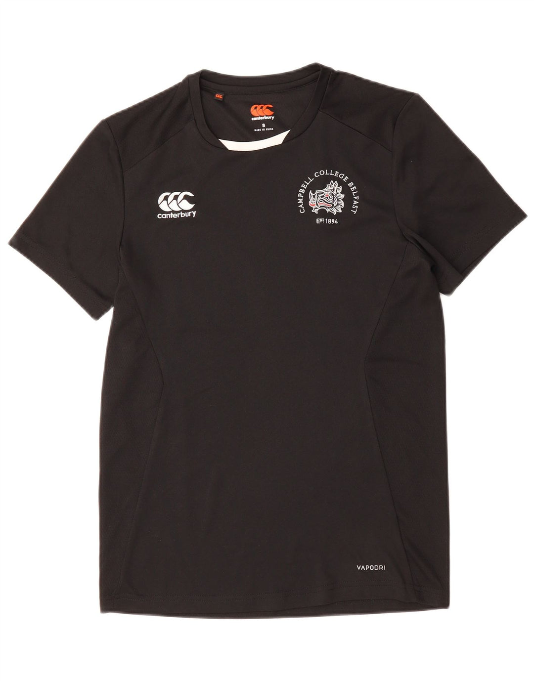 CANTERBURY Mens Graphic T-Shirt Top Small Black Polyester