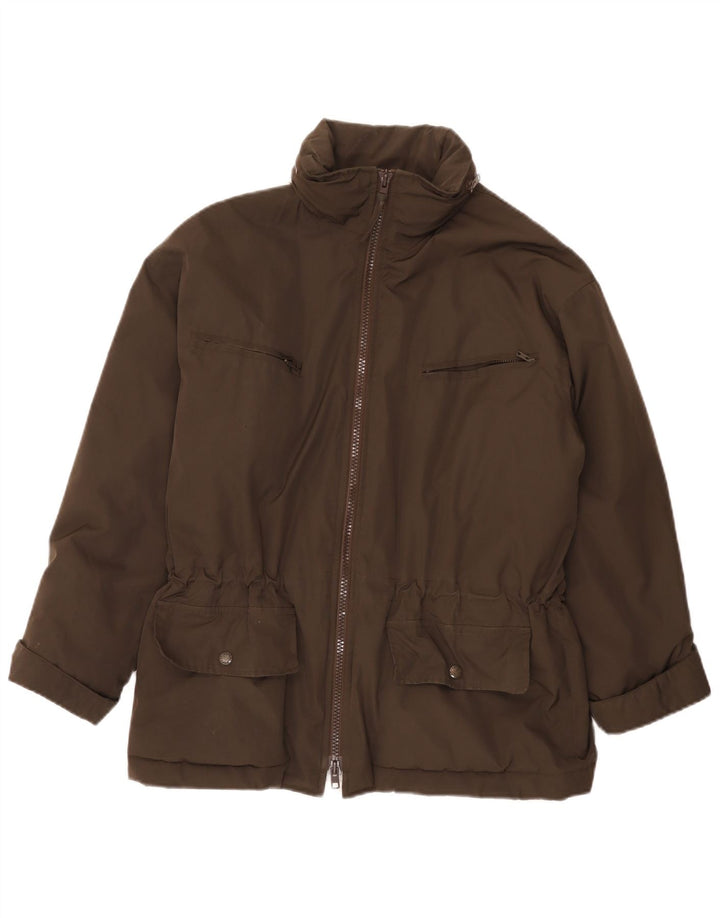 Alberto Aspesi Chaqueta utilitaria para mujer UK 36 Small Marrón Poliéster
