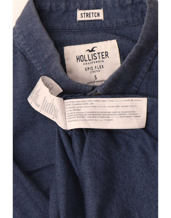 Hollister Mens Shirt Small Navy Blue Cotton