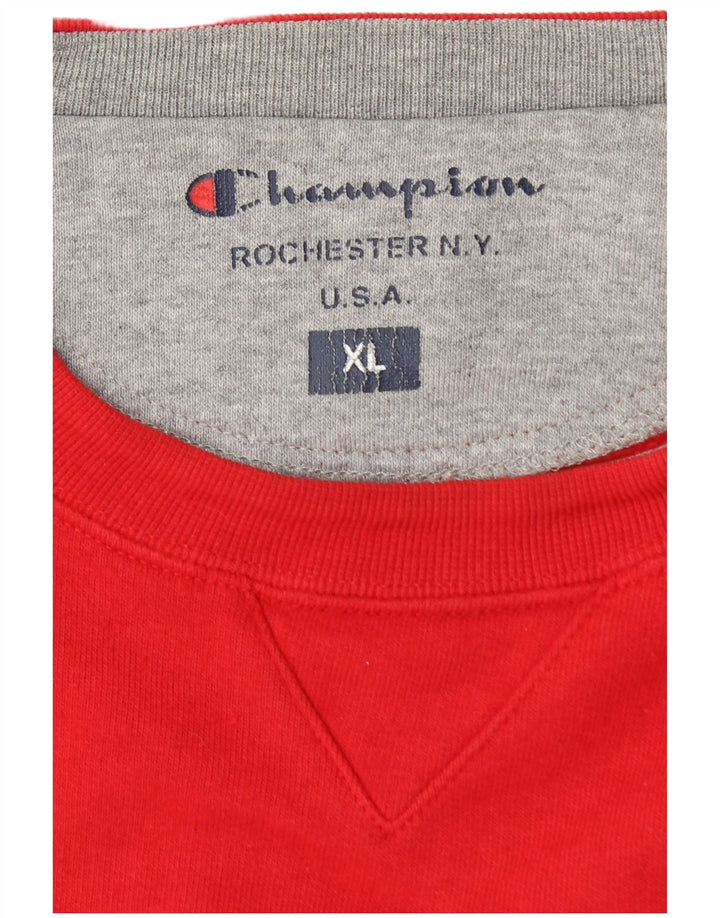 Pulover grafic pentru bărbați CHAMPION, XL, roșu