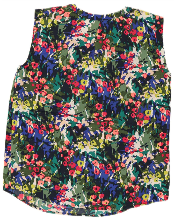 J. CREW Dame ærmeløs bluse Top US 4 Small Multicolored Floral
