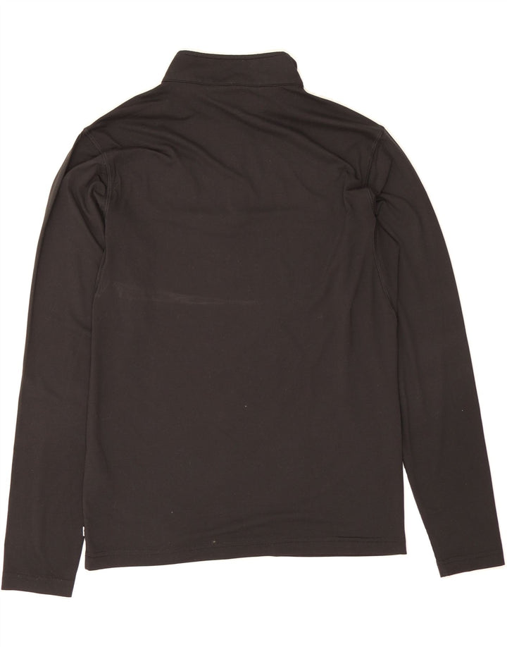 CALVIN KLEIN Mens Zip Neck Pullover Tracksuit Top Small Black Polyester Vintage Calvin Klein and Second-Hand Calvin Klein from Messina Hembry 