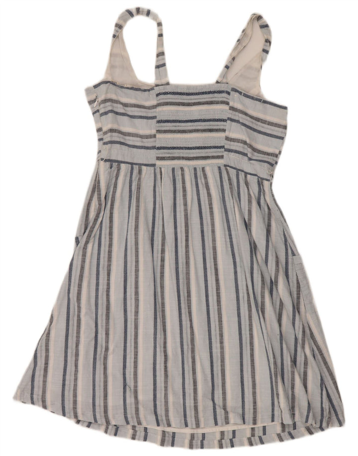 Fat Face Womens Sundress UK 14 Large Blue Striped Cotton