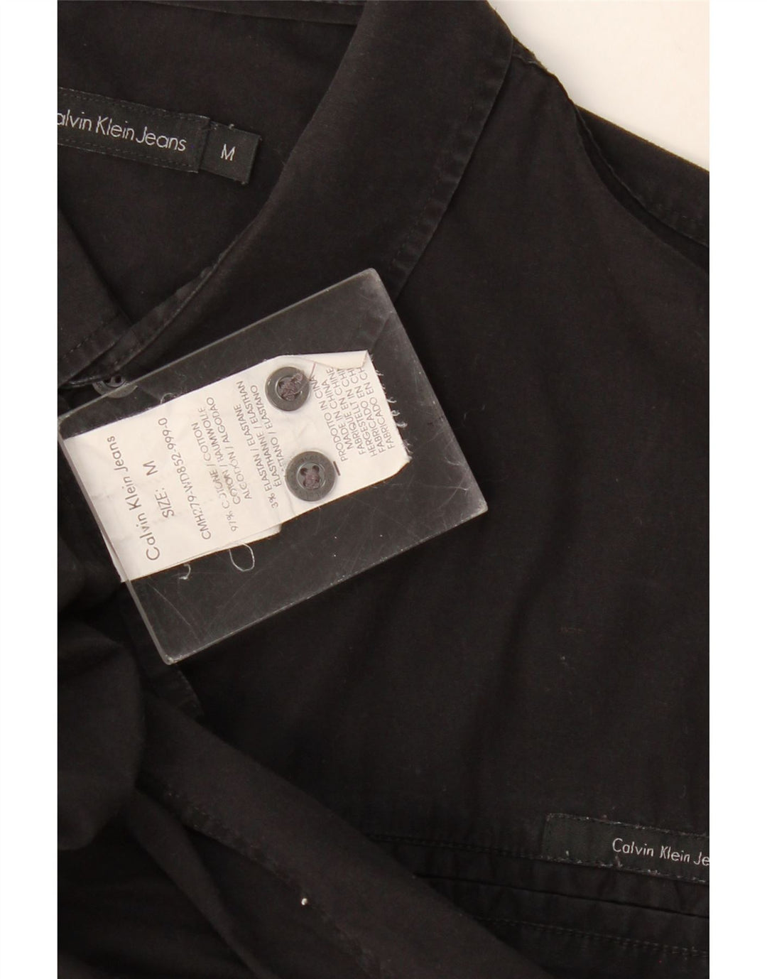 Calvin Klein Herreskjorte Medium Sort Bomuld