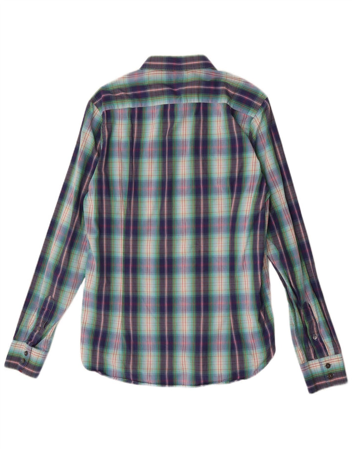 Camicia da uomo Ted Baker taglia 3 cotone a quadri multicolore medio