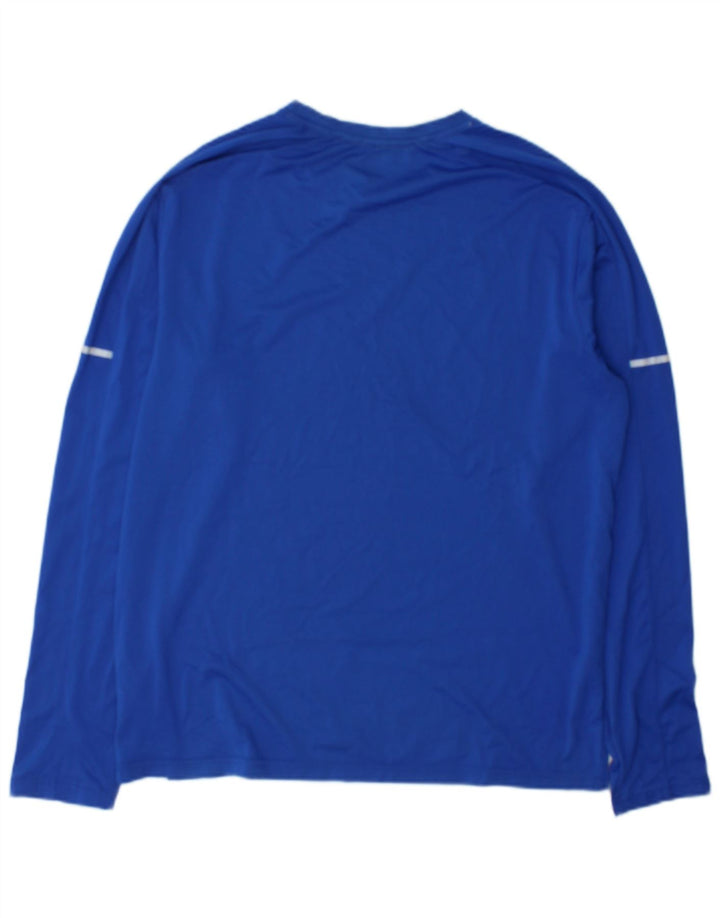 New Balance Herren-Oberteil, langärmelig, groß, blau, Polyester