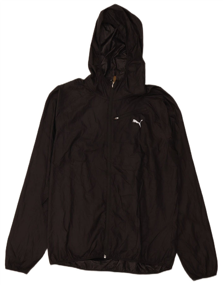 Puma Damen Regenjacke mit Kapuze UK 16 Large Schwarz Polyester