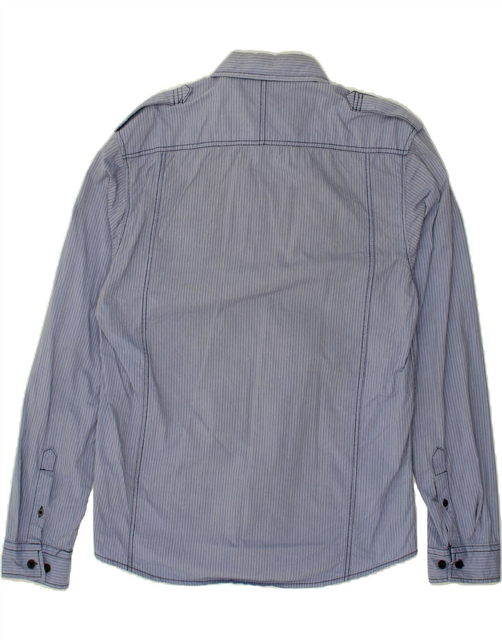 JACK & JONES Mens Slim Fit Shirt XL Blue Striped Vintage Jack & Jones and Second-Hand Jack & Jones from Messina Hembry 