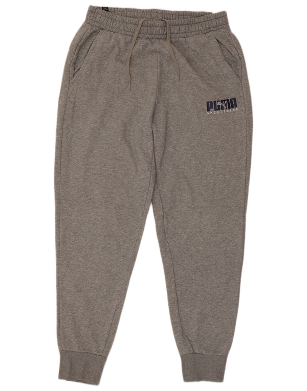 Puma Pantalon de Survêtement Graphique Joggers Homme Gris Large Coton