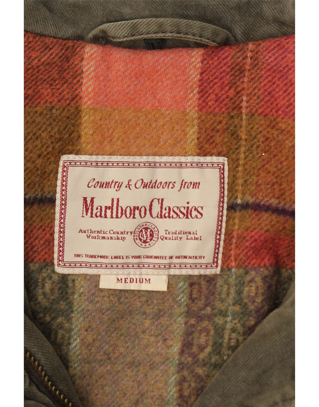 Cappotto giacca a vento da donna Marlboro Classics UK 12 Cotone verde medio