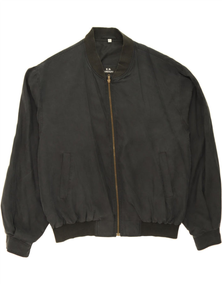E.B. COMPANY Mens Bomber Jacket IT 52/54 XL Navy Blue Vintage E.B. Company and Second-Hand E.B. Company from Messina Hembry 