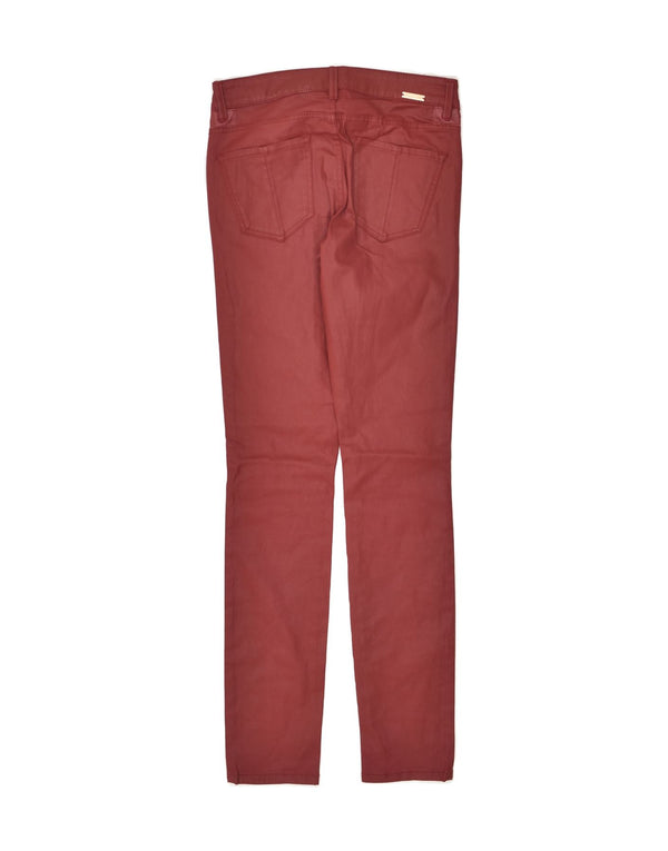 MASSIMO DUTTI Женские повседневные узкие брюки EU 34 2XS W26 L30 бордовые