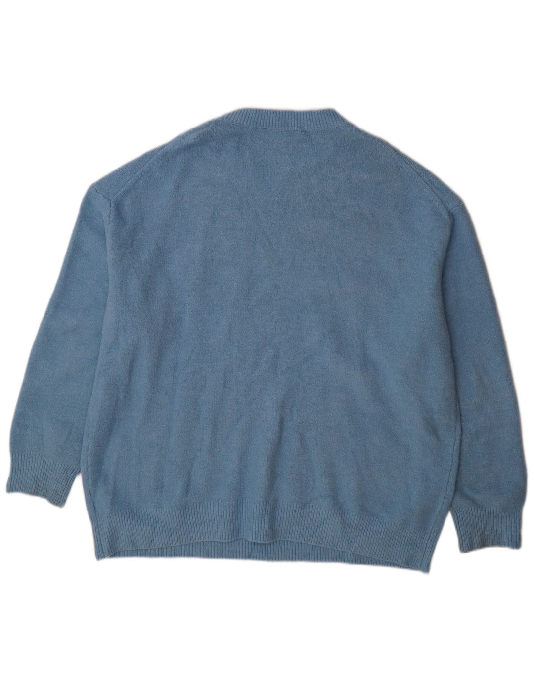 Zara Mens Crew Neck Jumper Sweater Medium Blue