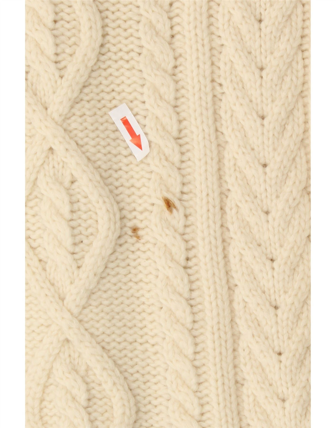Vintage Damen Cardigan Pullover IT 44 Medium Off White Wolle