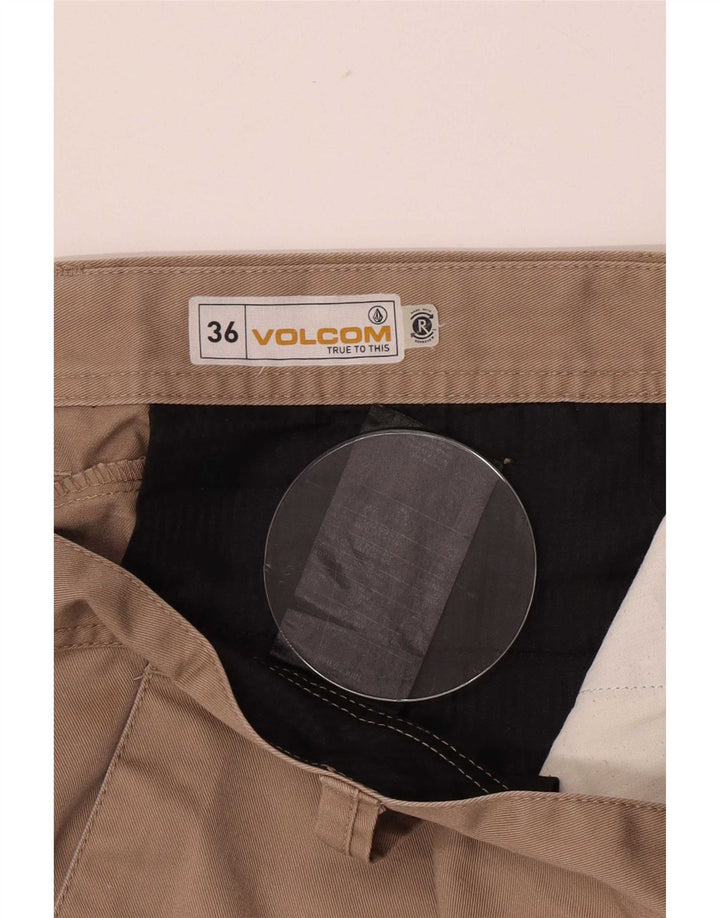 Volcom Mens Chino Shorts Large W36 Beige Polyester