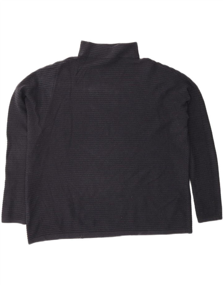 FRANSK FORBINDELSE Dame Roll Neck Jumper Sweater UK 16 Large Black