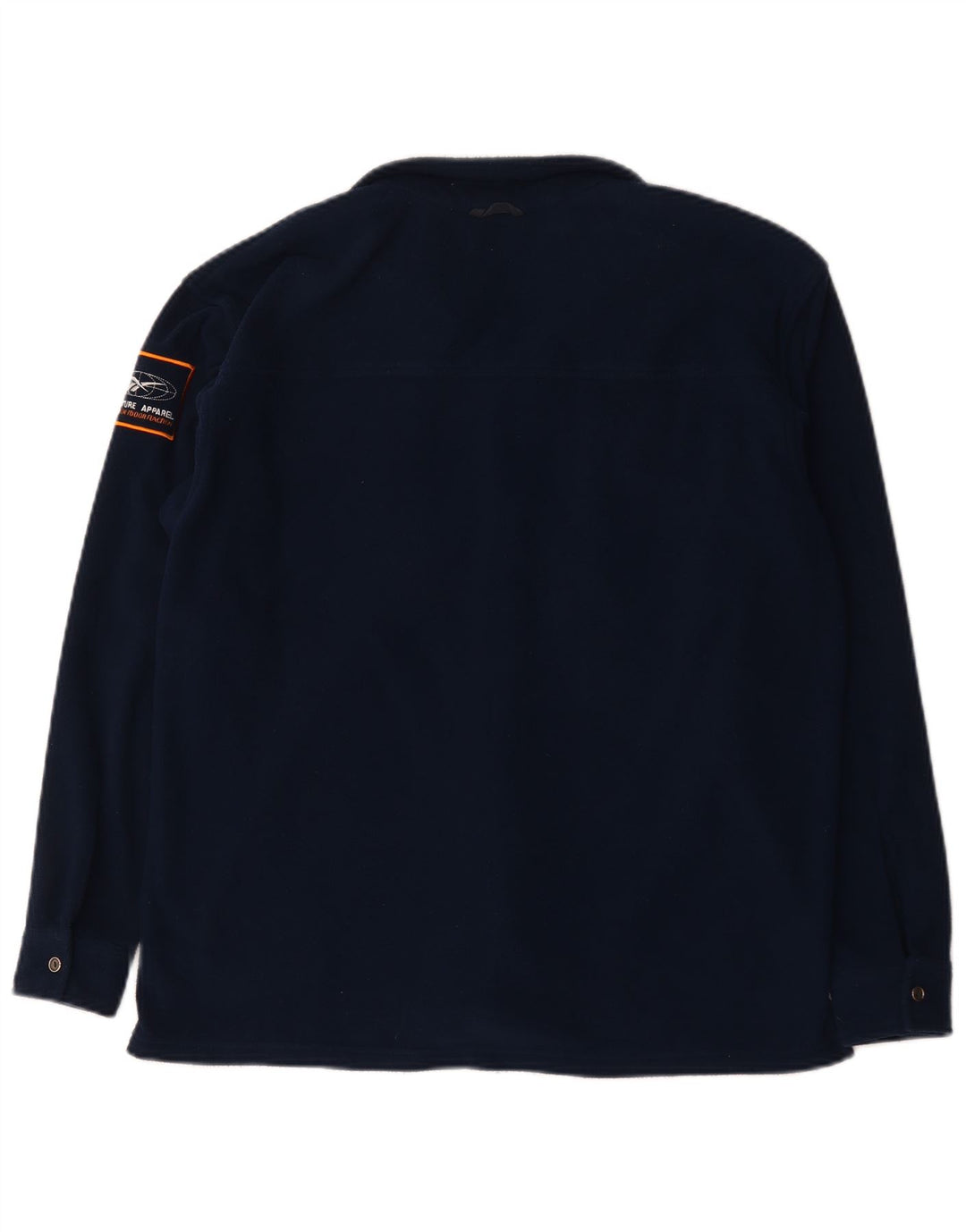 Reebok Mens Fleece Shirt Large Navy Blue Polyester