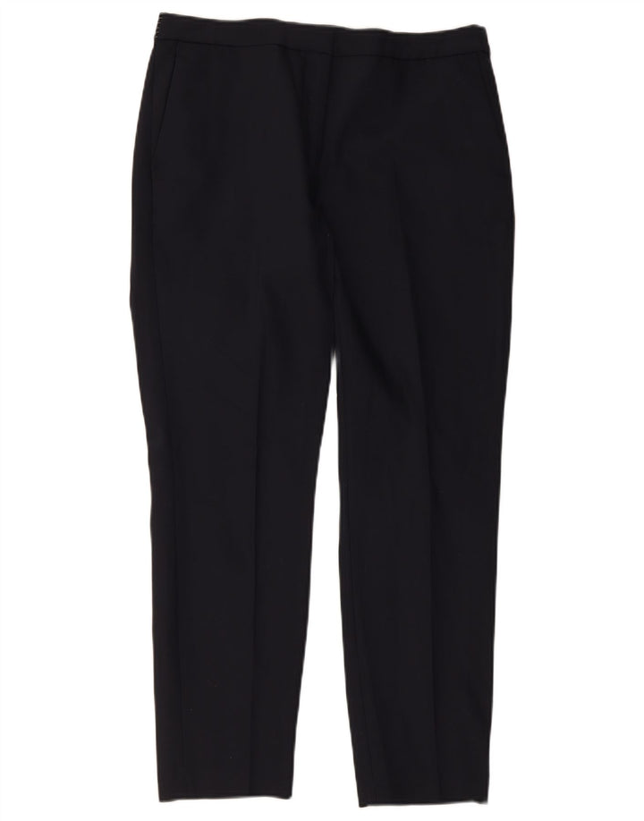 Zara Womens Slim Trousers XL W32 L28 Navy Blue