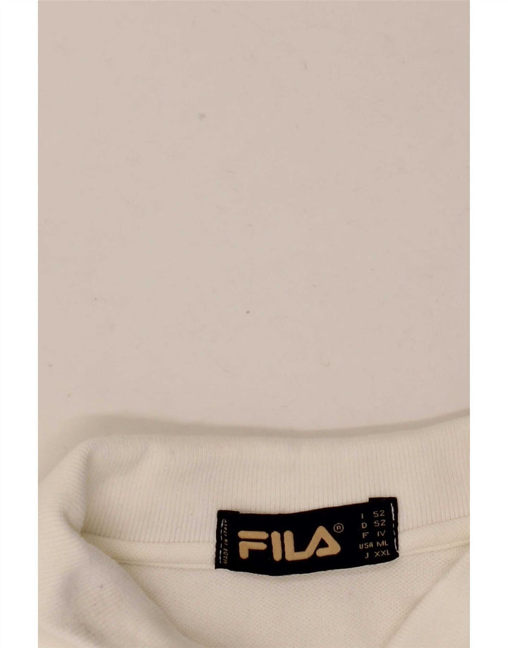 Fila Mens Polo Shirt IT 52 Large White