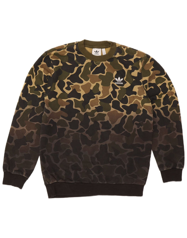 Felpa da uomo Adidas Jumper Small Khaki Camouflage Cotton