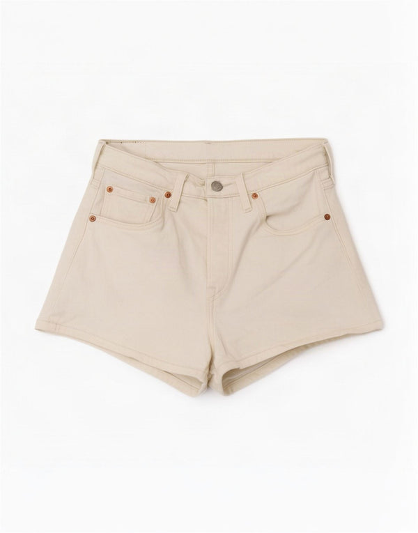 Levi's Womens 501 denimshorts Små W27 hvid bomuld