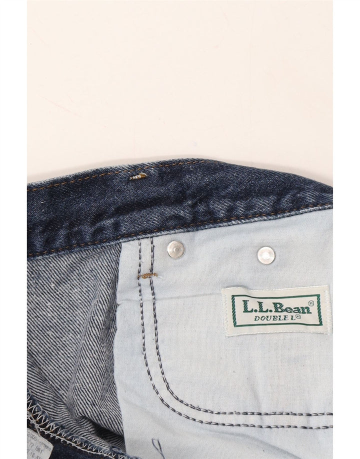 L.L.BEAN Womens Cropped Jeans W38 L26 Navy Blue Cotton Vintage L.L.Bean and Second-Hand L.L.Bean from Messina Hembry 