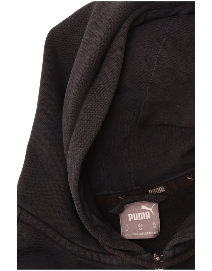 Puma Womens Zip Hoodie Sweater UK 14 Medium Black