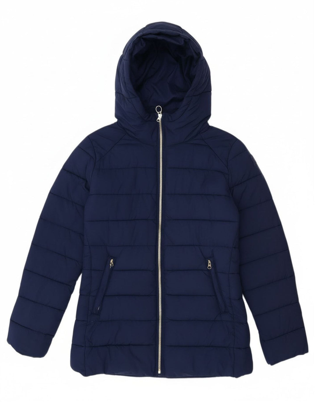 Invicta Girls Hooded Padded Jacket 15-16 Years Navy Blue Polyester