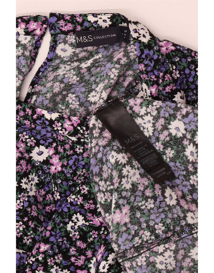 Blusa feminina Marks & Spencer UK 10 pequena floral multicolorida