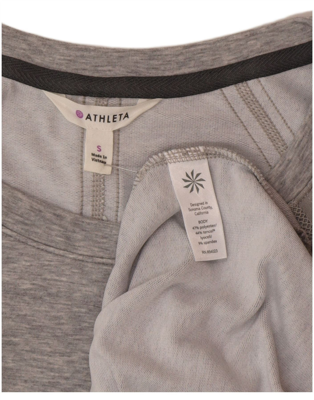 Abito T-shirt da donna Athleta UK 10 Piccolo poliestere screziato grigio