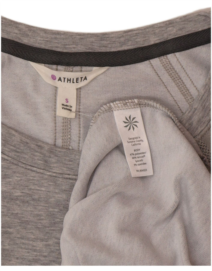 Abito T-shirt da donna Athleta UK 10 Piccolo poliestere screziato grigio