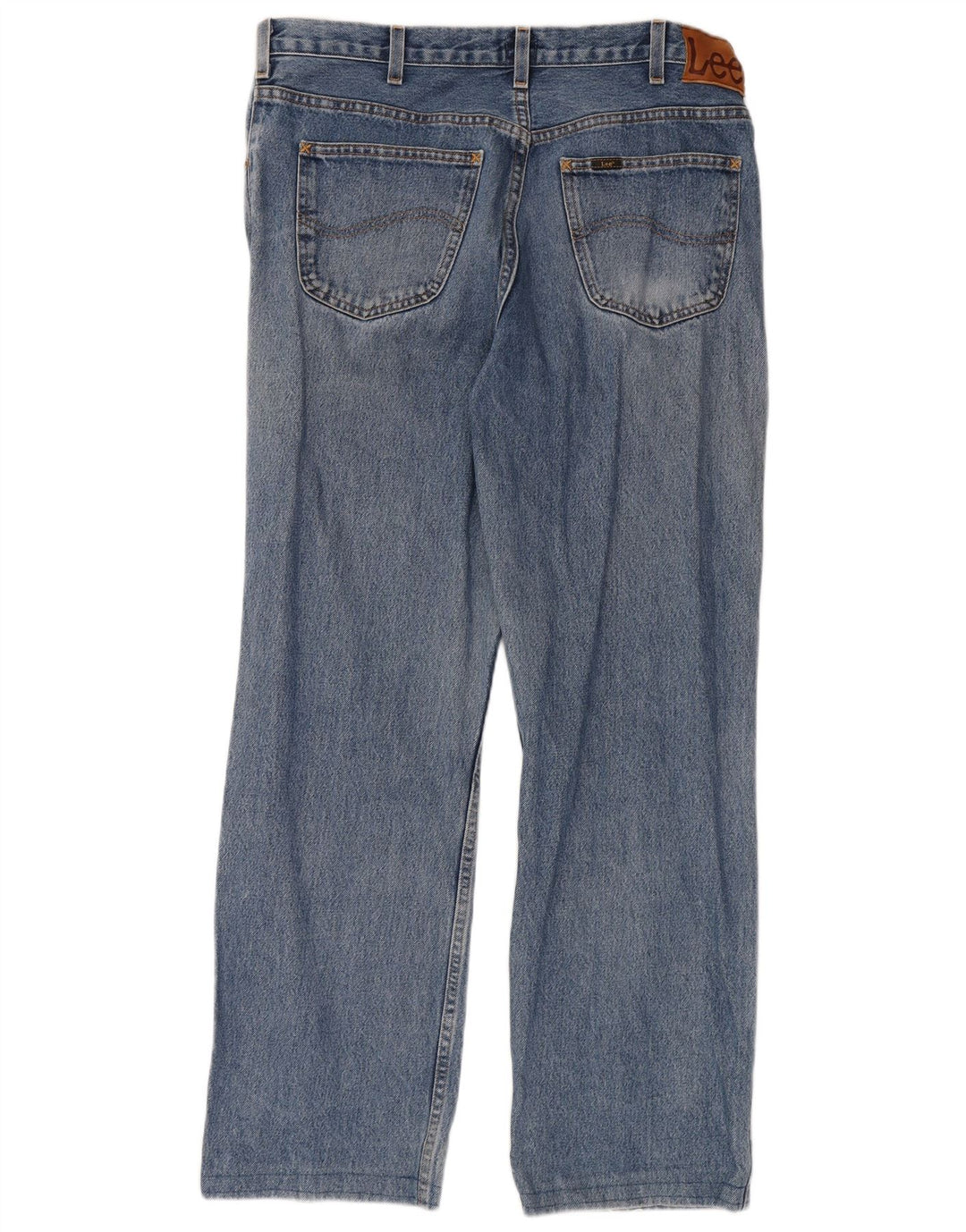 Lee Herren Straight Jeans W36 L34 Blaue Baumwolle