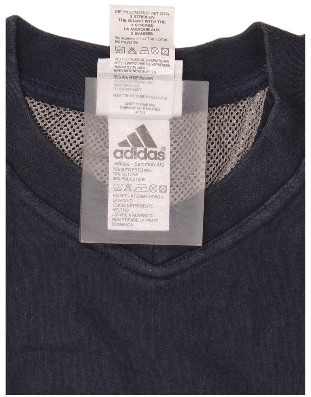Adidas Boys Sweatshirt Jumper 11-12 Years Navy Blue Cotton