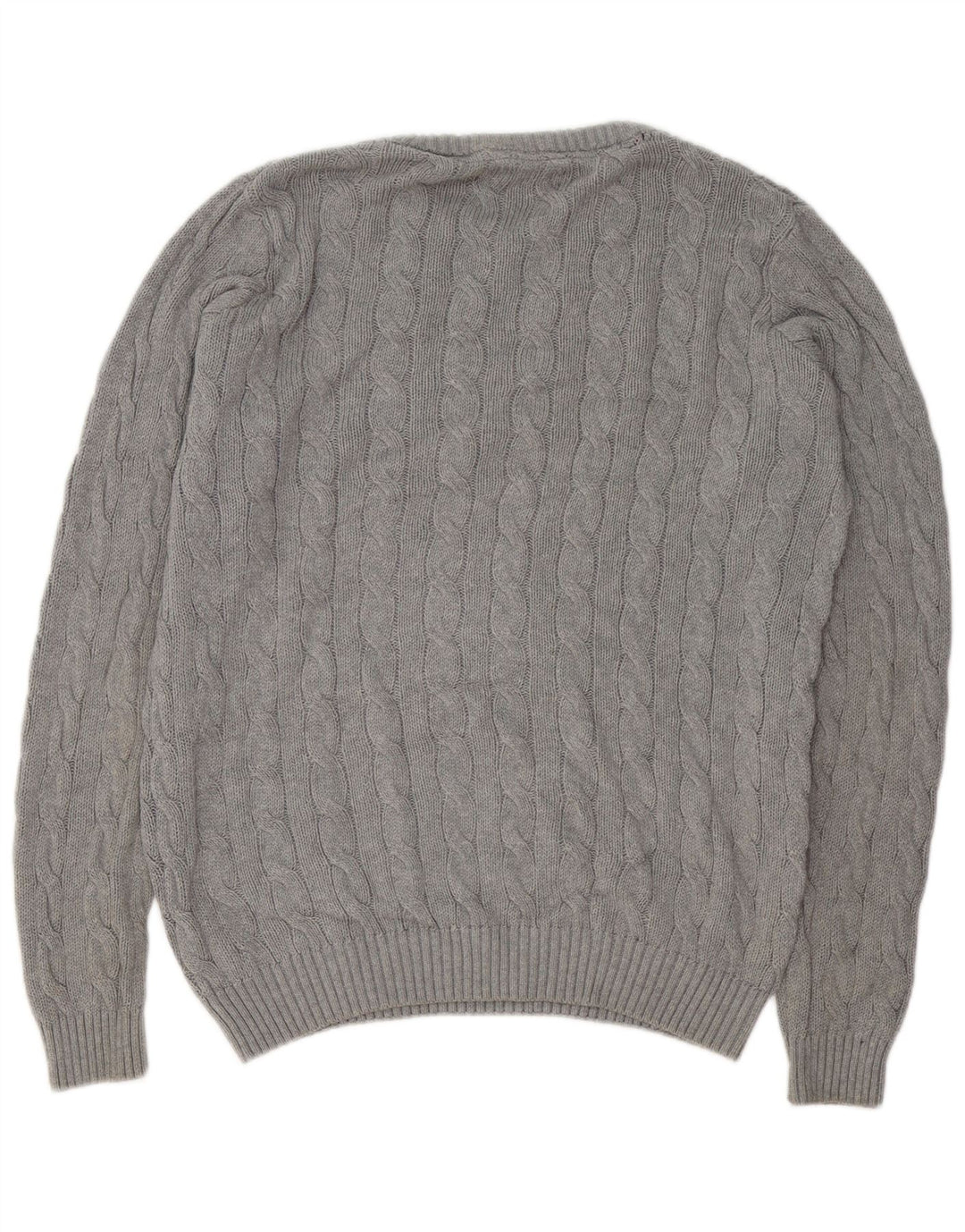 KANGOL Herren-Pullover mit Rundhalsausschnitt, groß, graue Baumwolle