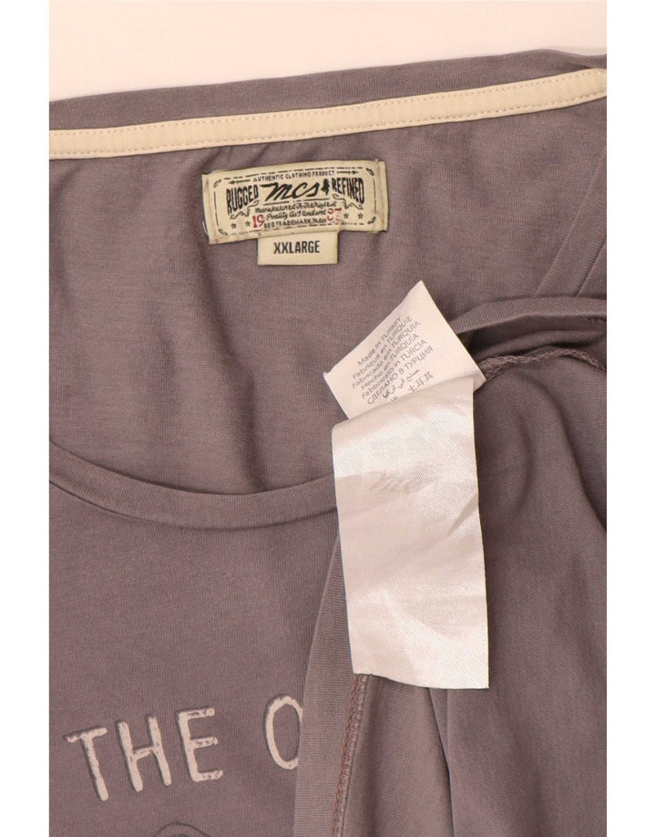 Marlboro Classics Mens Graphic T-Shirt Top 2XL Grey Cotton