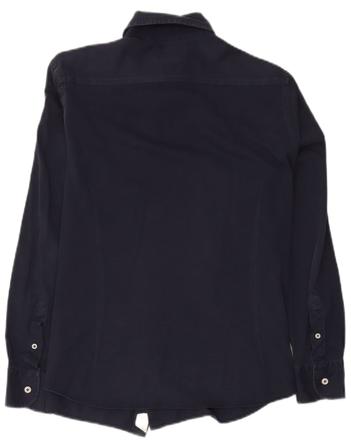 Massimo Dutti Mens Shirt Medium Navy Blue