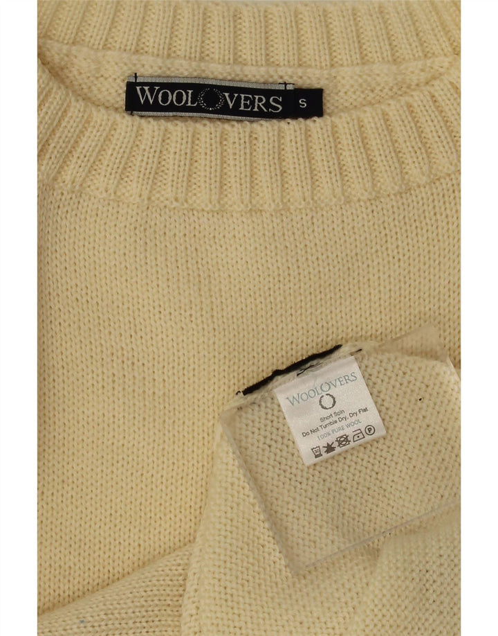 WOOLOVERS Mens Crew Neck Jumper Sweater Small Beige Wool Vintage WoolOvers and Second-Hand WoolOvers from Messina Hembry 