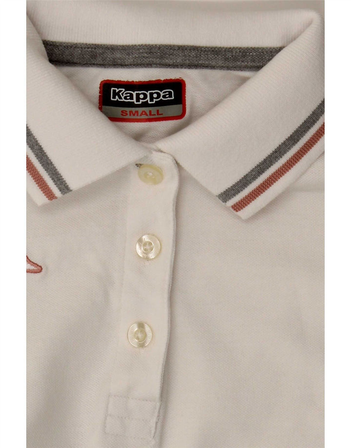 Kappa Womens Polo Shirt UK 10 Small White Cotton