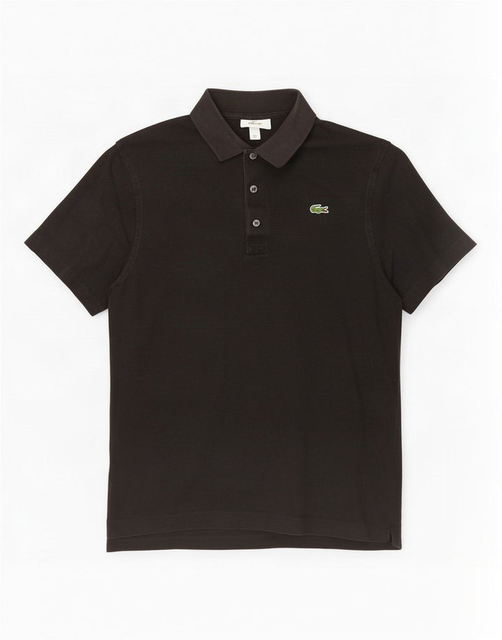 Lacoste Herren-Poloshirt, Größe 5, groß, schwarze Baumwolle