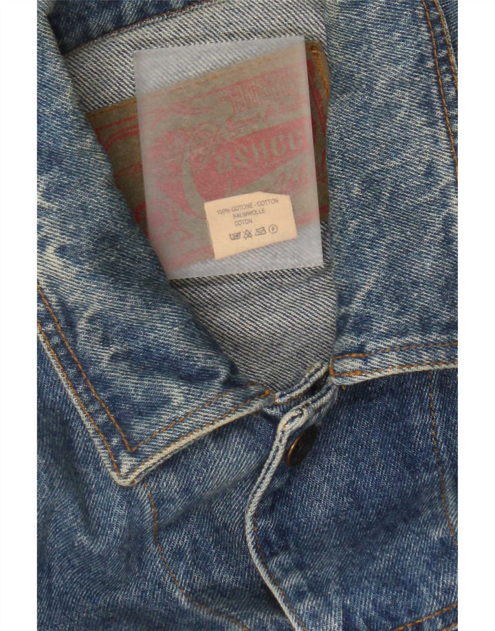 Cassuci Mens Denim Jacket UK 42 XL Blue Cotton