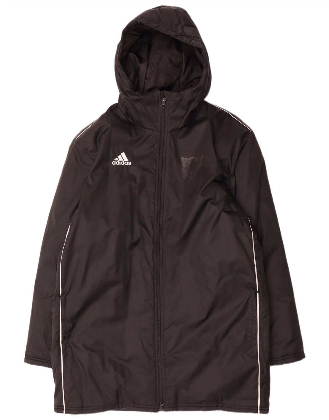 Adidas Manteau rembourré à capuche pour homme UK 38 Medium Noir Polyester