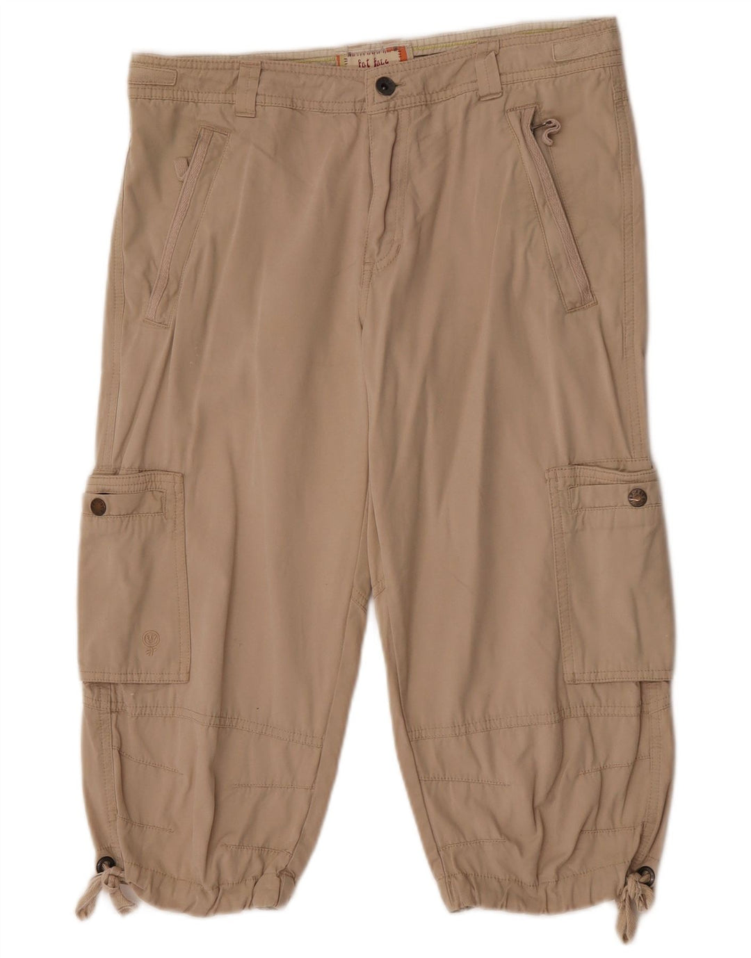 Fat Face Womens Cargo Bermuda Shorts UK 12 Medium W32 Beige Cotton