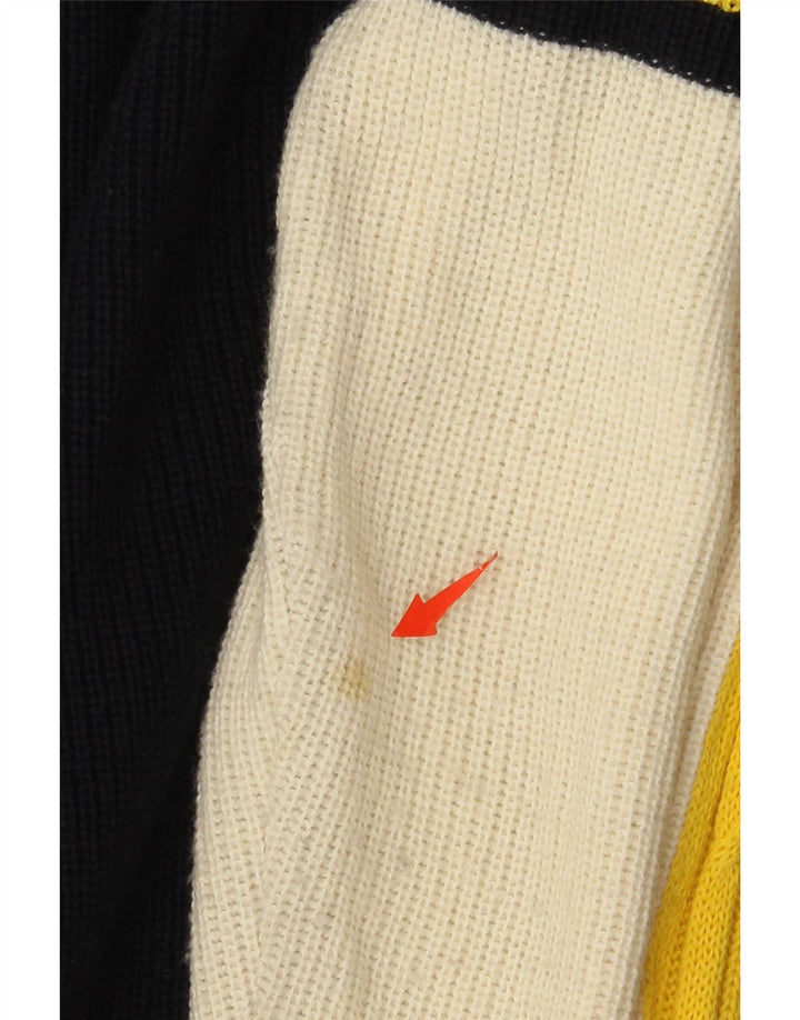 Good Luck Herre Crew Neck Jumper Sweater IT 50 Medium Sort Colourblock Uld