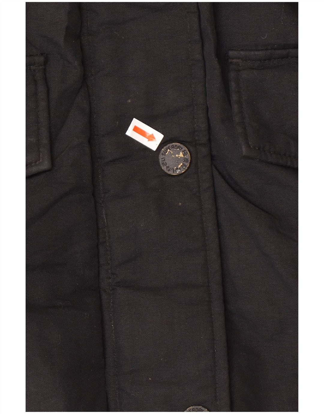 Superdry Womens Parka Jacket UK 12 Medium Black Winter