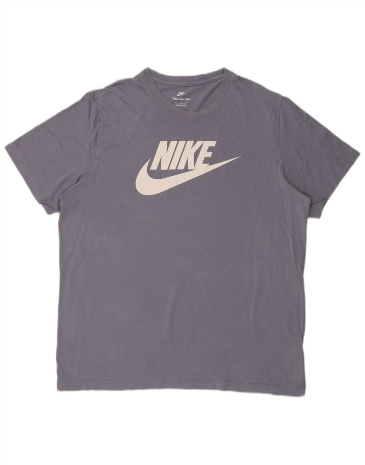 Nike Mens Graphic T-Shirt Top XL Blue Cotton