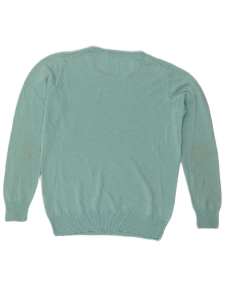 Marks & Spencer Womens Crew Neck Jumper Sweater UK 10 Small Turquoise