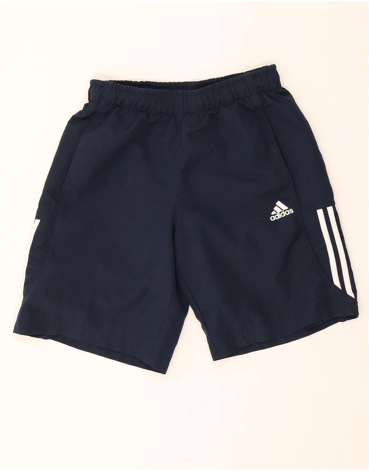 Pantaloncini sportivi Adidas Climalite da uomo piccoli in poliestere blu navy