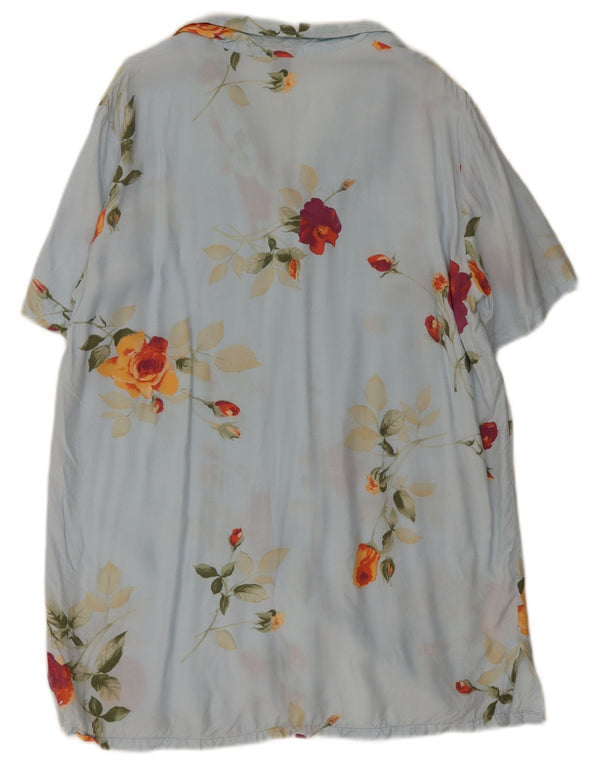 Abito camicia a maniche corte da donna Colmar UK 18 XL Blu floreale