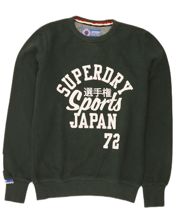 Superdry Mens Graphic Sweatshirt Jumper Medium Green Cotton
