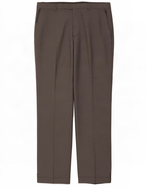 Marks & Spencer Mens Tailored Fit Casual Trousers W34 L33 Grey Polyester